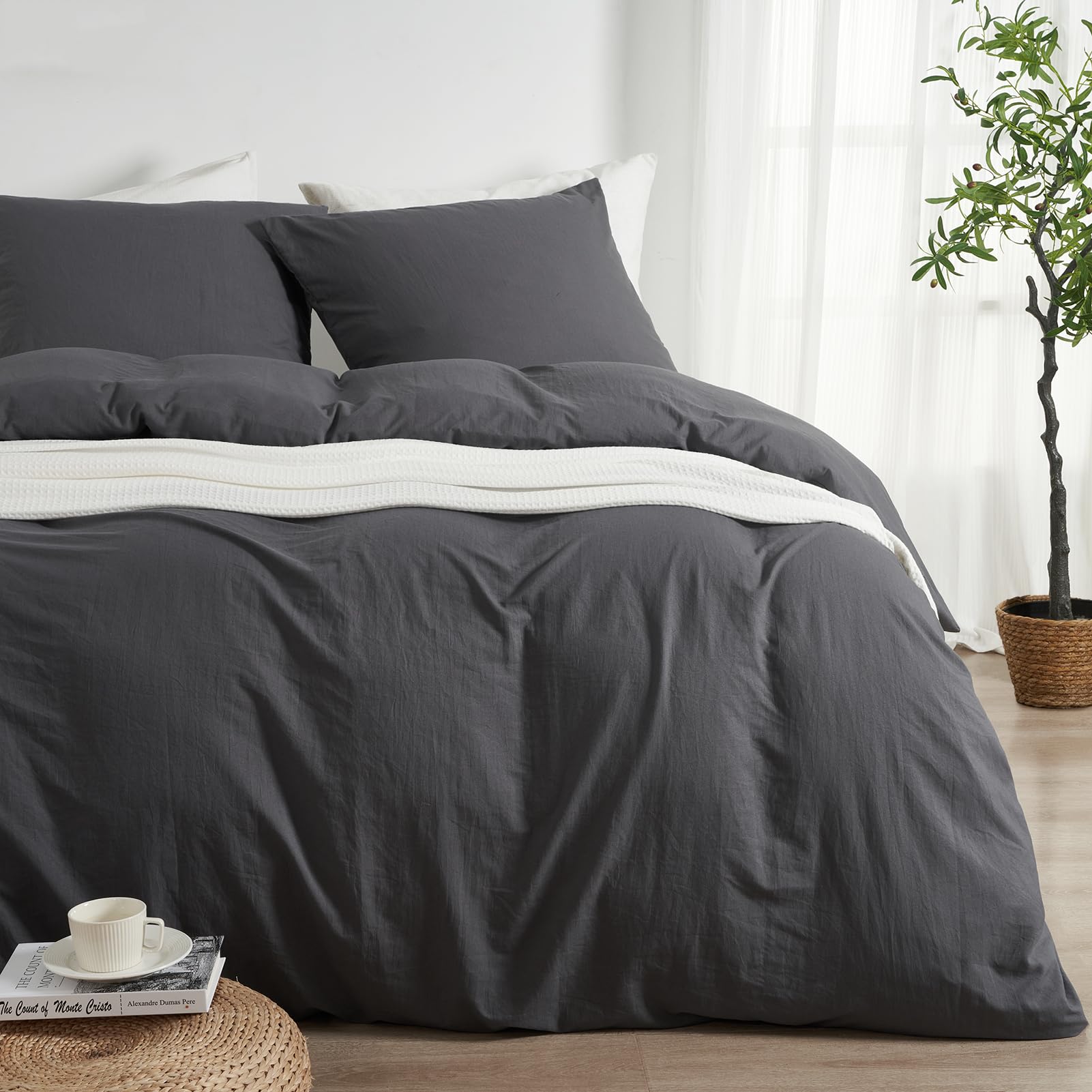Duvetnova Bettwäsche- Weiche Vorgewaschene ÖKO-TEX Polyester Mikrofaser Bettwäsche-Set