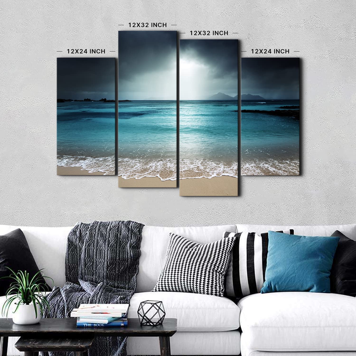 専用**B3インテリアポスター 海の風景 ビーチ F138 ゴールド