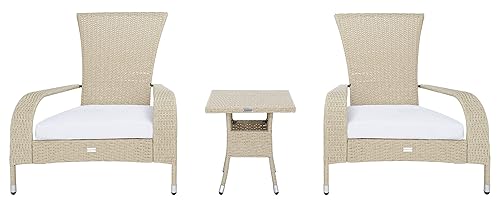 Outdoor Patio Furniture Collection Edna 3-Piece Lounge Set with Beige