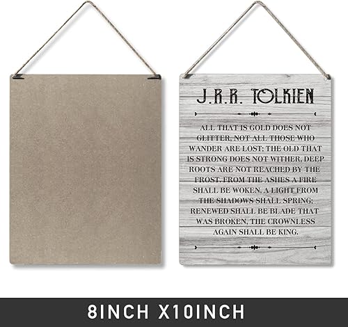 Miniatura 2 de Letreros inspiradores de regalo de casa de campo All That is Gold Does Not Glitter Not All Those Who Wander are Lost - Letrero colgante de madera