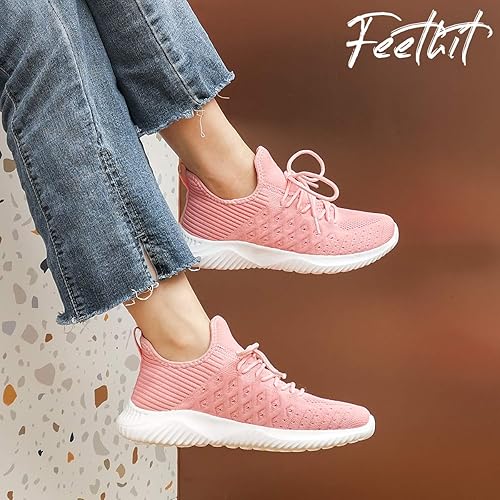 Miniatura 6 de Feethit Zapatos para Caminar sin Cordones para Mujer Zapatos para Correr Antideslizantes Zapatos Transpirables para Entrenamiento Zapatillas Ligeras