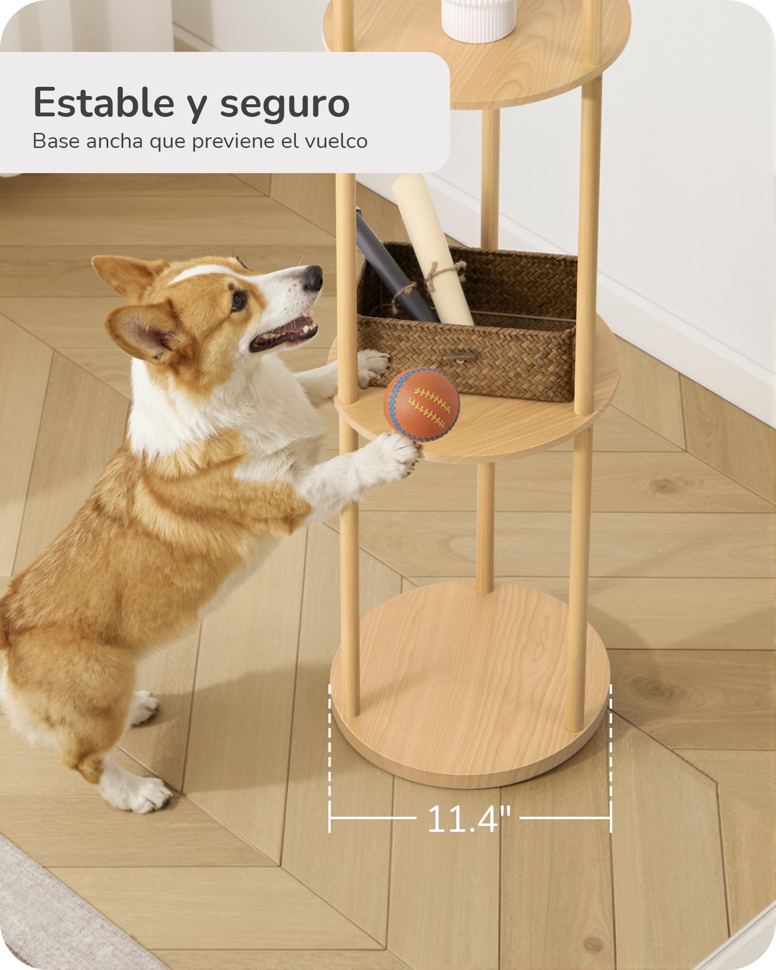 EDISHINE Lámpara de Pie Retro para Salón, Pantalla de Algodón-Lino y Estructura Metálica, Bombilla LED 2700K Incluida, Lámpara E27 para Habitación Infantil, Dormitorio y Rincón de Lectura, Blanco