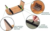 Tortuga Összecsukható Meditációs Pad Bambusz Ülőkével - Jóga Szék Ergonomikus Krém 5