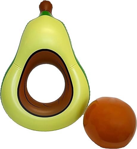 Miniatura 5 de Flotadores inflables para piscina, balsa de aguacate, flotador de piscina de melocotón, flotador de piscina con purpurina dorada