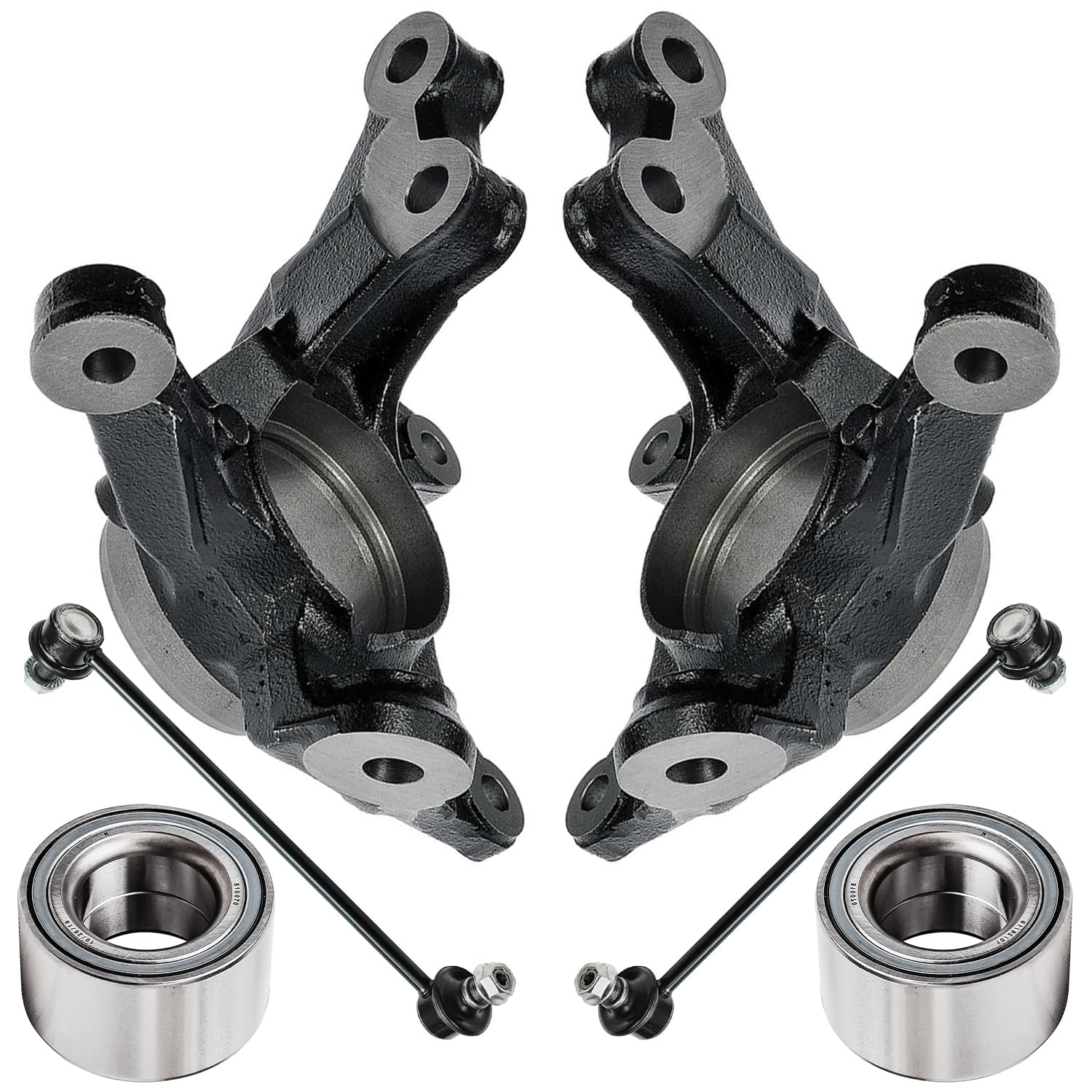 Detroit Axle - 6pc Front Loaded Knuckles Kit for 2009-2019 Toyota Corolla