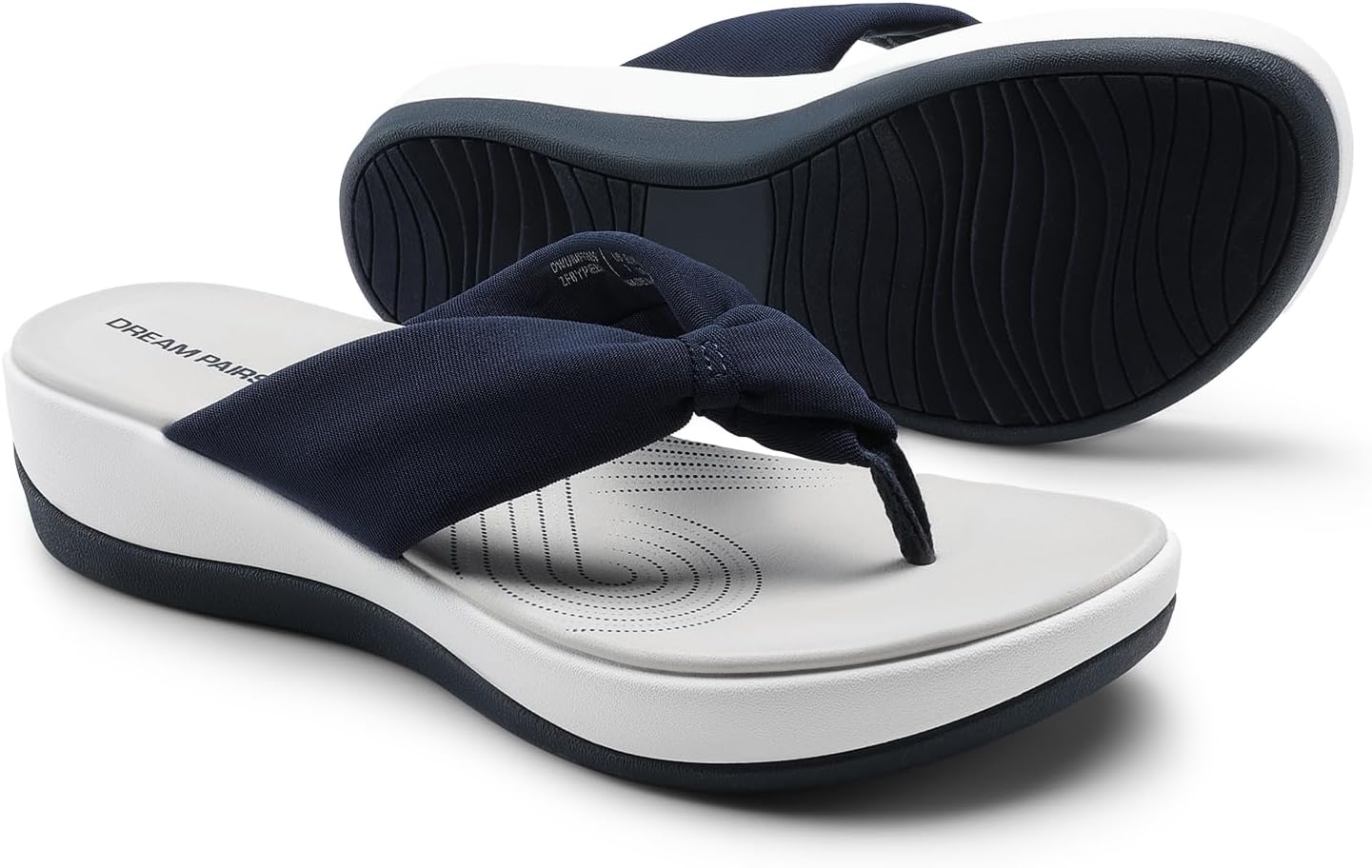 DREAM PAIRS Platform Flip Flops for Women Cushioned Thong Sandals with Soft... - Picture 23 of 42