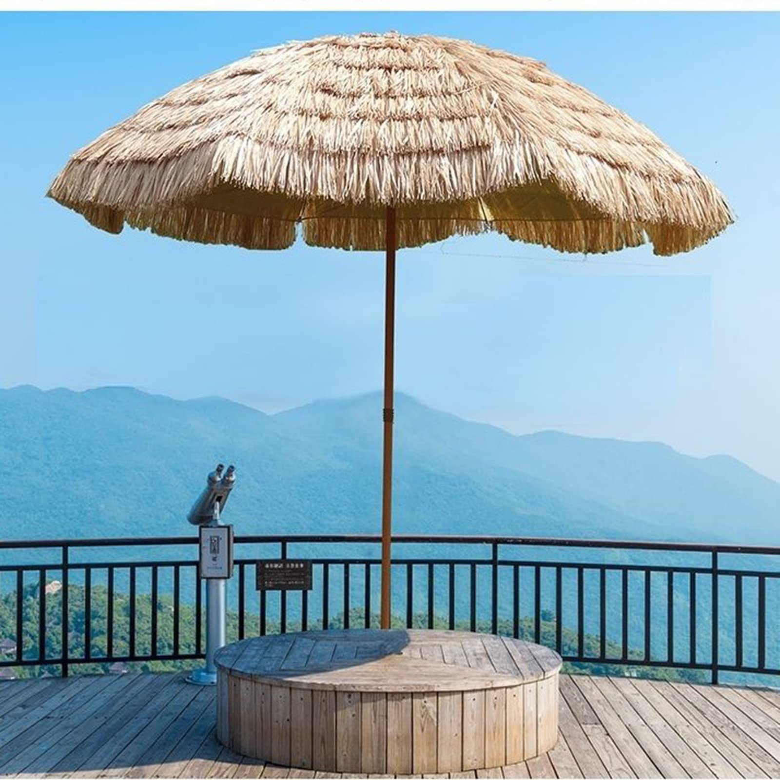 Beach parasols, 1. 8M Tropical Hawaiian Beach Simulation Straw Parasol Umbrella