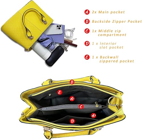 Miniatura 3 de Bolso JHVYF para mujer, clásico, con asa superior, bolso cruzado, bolso de mano, cartera, morral, bolso de hombro