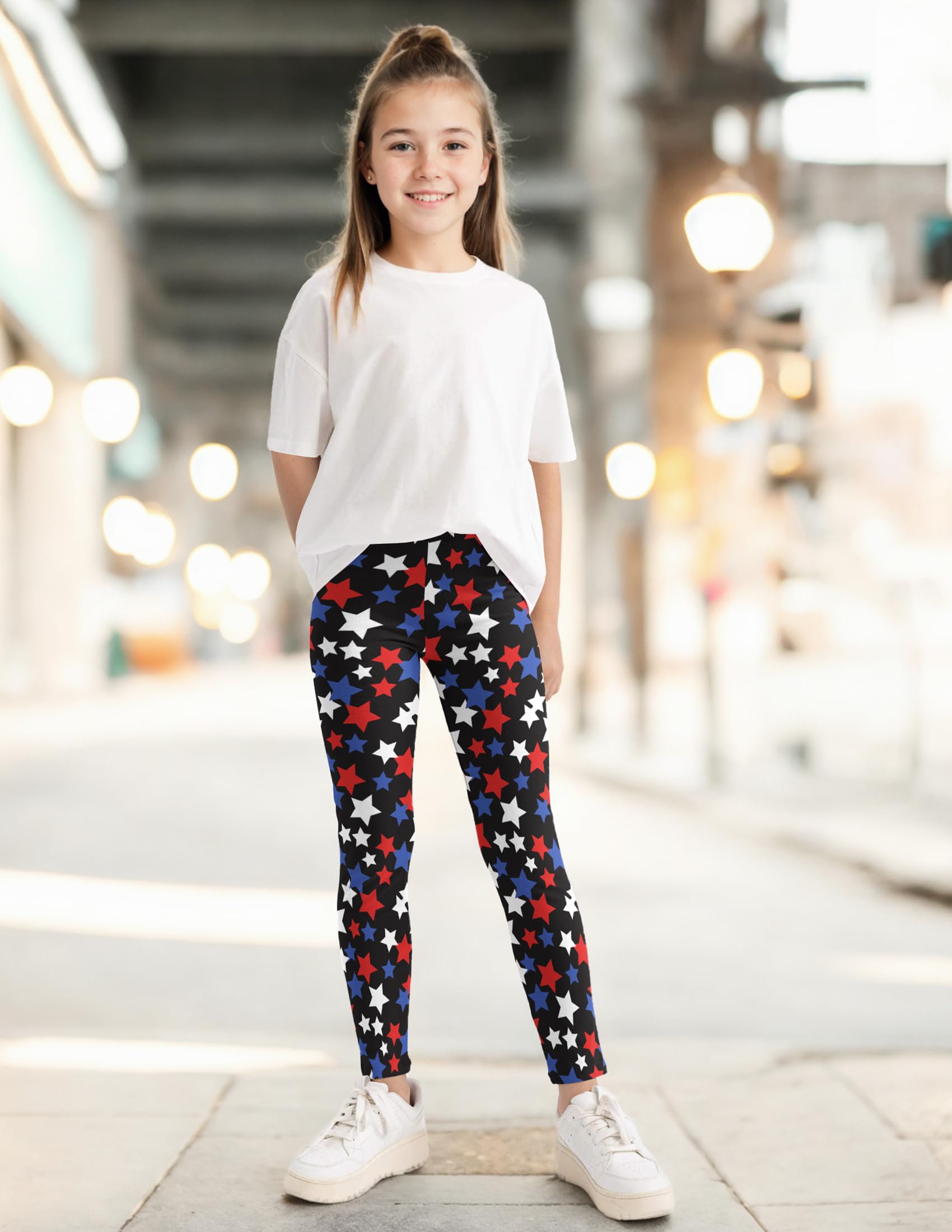 Kiench Leggings largos para niña, 4 unidades