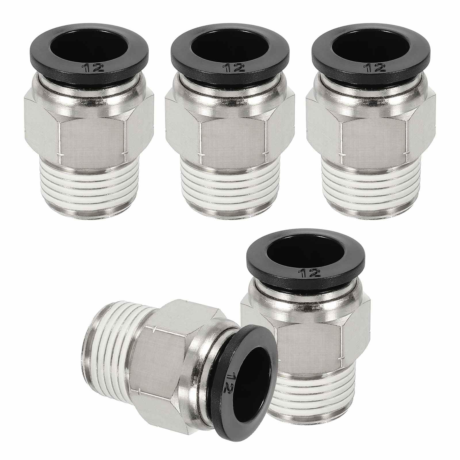 Raccord fileté 12mm OD x 3/8 NPT pour compresseur d'atelier