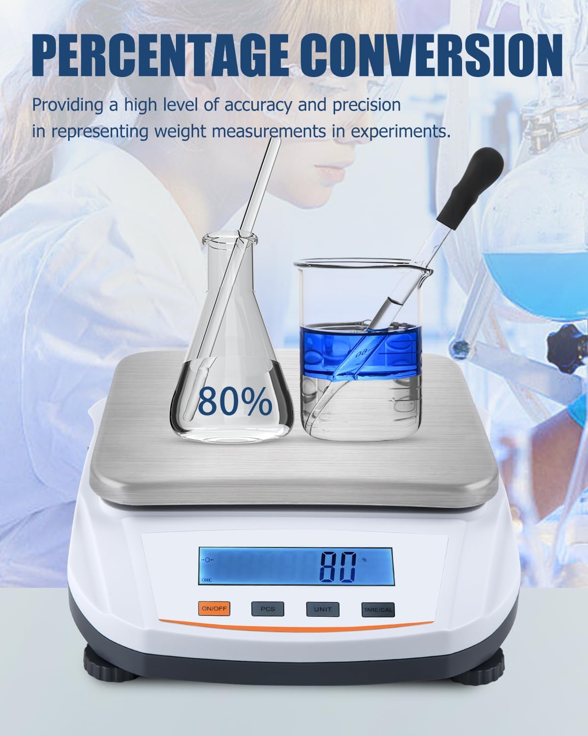 GOYOJO High Precision Lab Analytical Balance, Digital Lab Scale, Max 5000g, Sensitivity 0.01g, Stainless Steel, Multi-Function (g/ct/oz/lb), for Laboratories, Schools, Scientific, Jewelry, Kitchen GOYOJO High Precision Lab Analytical Balance, Digital Lab Scale, Max 5000g, Sensitivity 0.01g, Stainless Steel, Multi-Function (g/ct/oz/lb), for Laboratories, Schools, Scientific, Jewelry, Kitchen