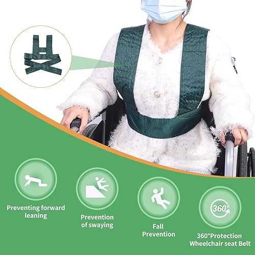 Miniatura 3 de Cinturón de seguridad ajustable para silla de ruedas, Sistema de cinturón de seguridad para silla de ruedas, Cinturón de seguridad para silla de