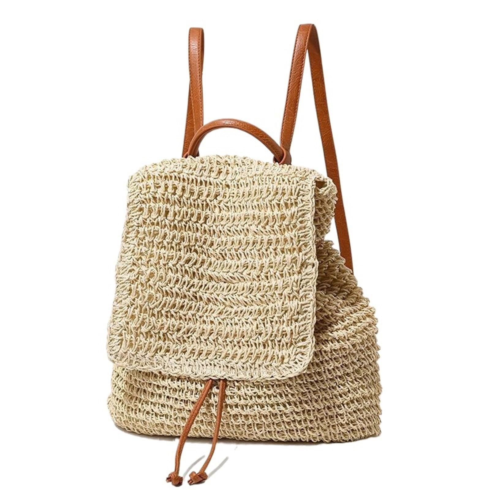 Zaino da spiaggia estivo Boho Hollow all'uncinetto donna