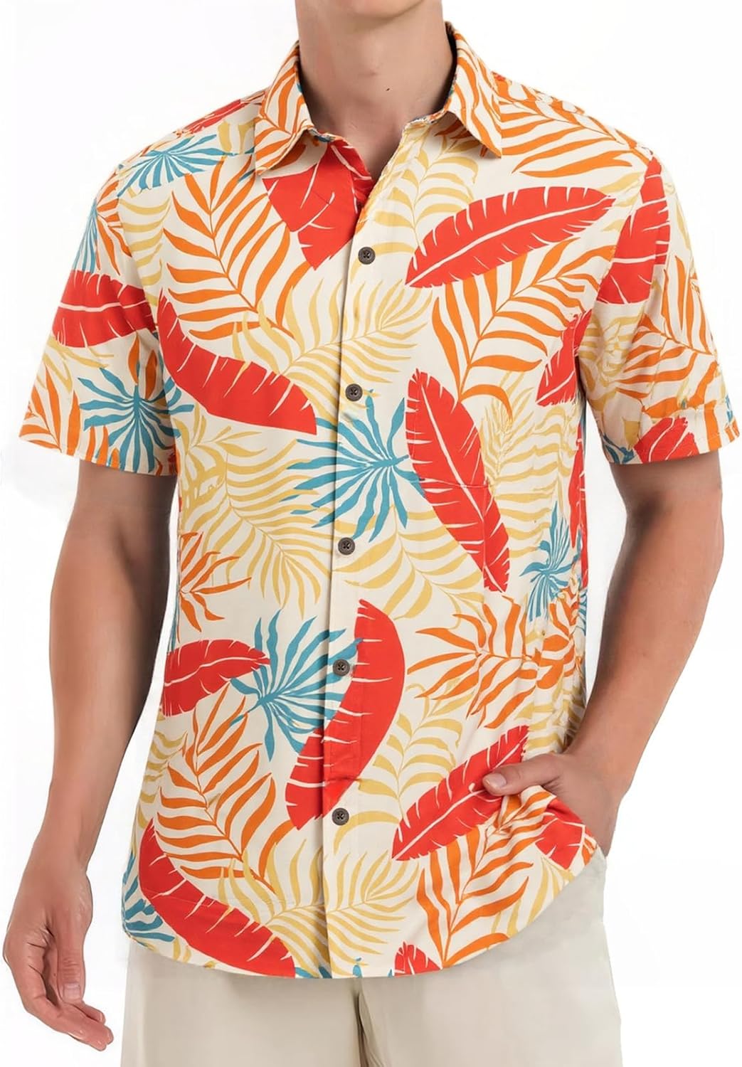 Havana Breeze Mens Hawaiian Shirts Silk Short Sleeve Beach Shirt Relaxed Fit Vacation Shirts