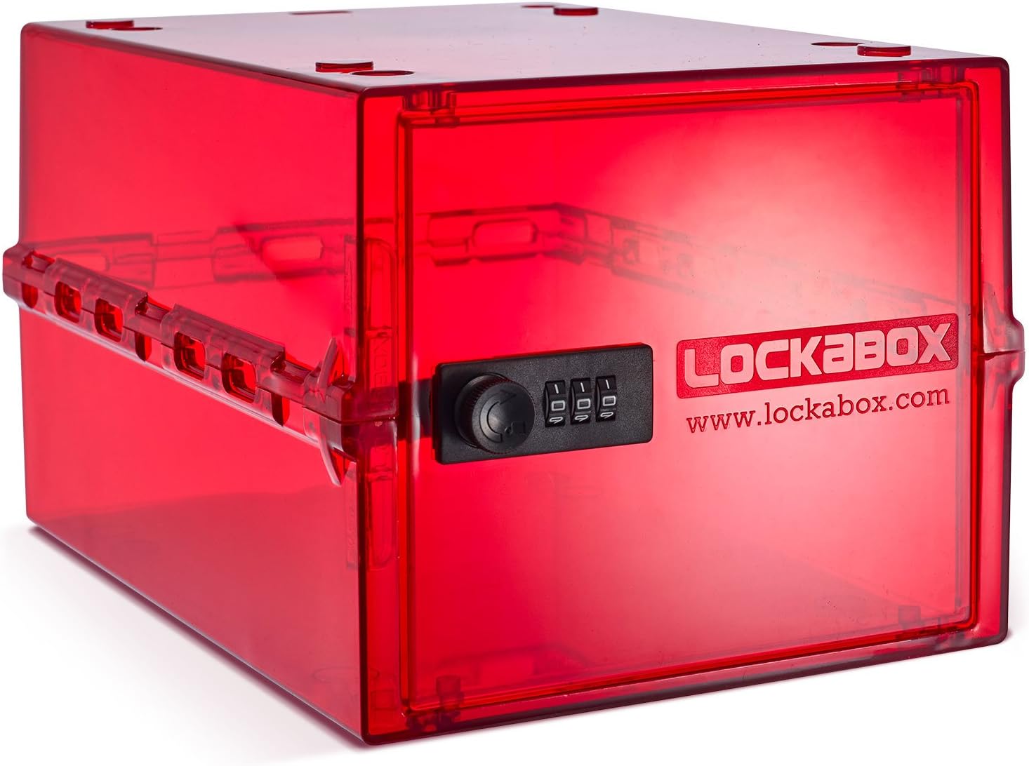 Lockabox-it for safer storage | Compact and hygienic lockable box for food, medicines and household items (Ruby)