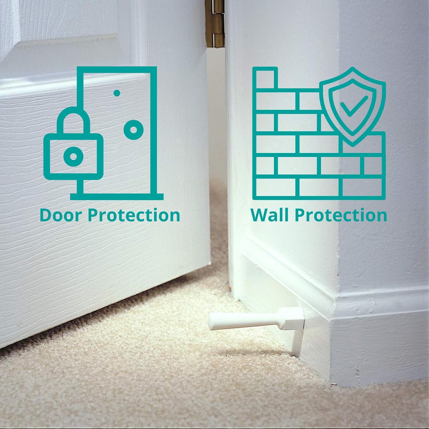 KidCo White Soft Jamb Door Stop, 3-Pack