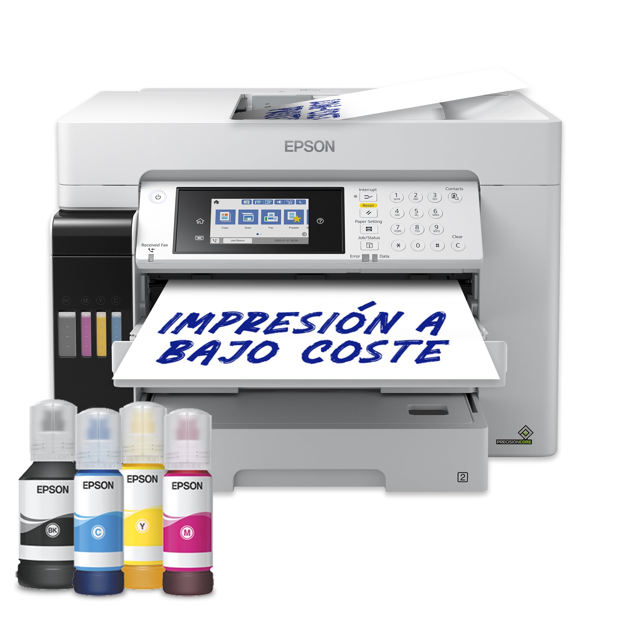 Epson EcoTank Pro ET-16685 Impresora de Depósito de Tinta | Impresión de Gran Volumen | Wi-Fi | A3+ | Imprimir, Copiar, Escanear, Fax | Pantalla Táctil 10.9cm | ADF | Bandejas Alta Capacidad | PCL