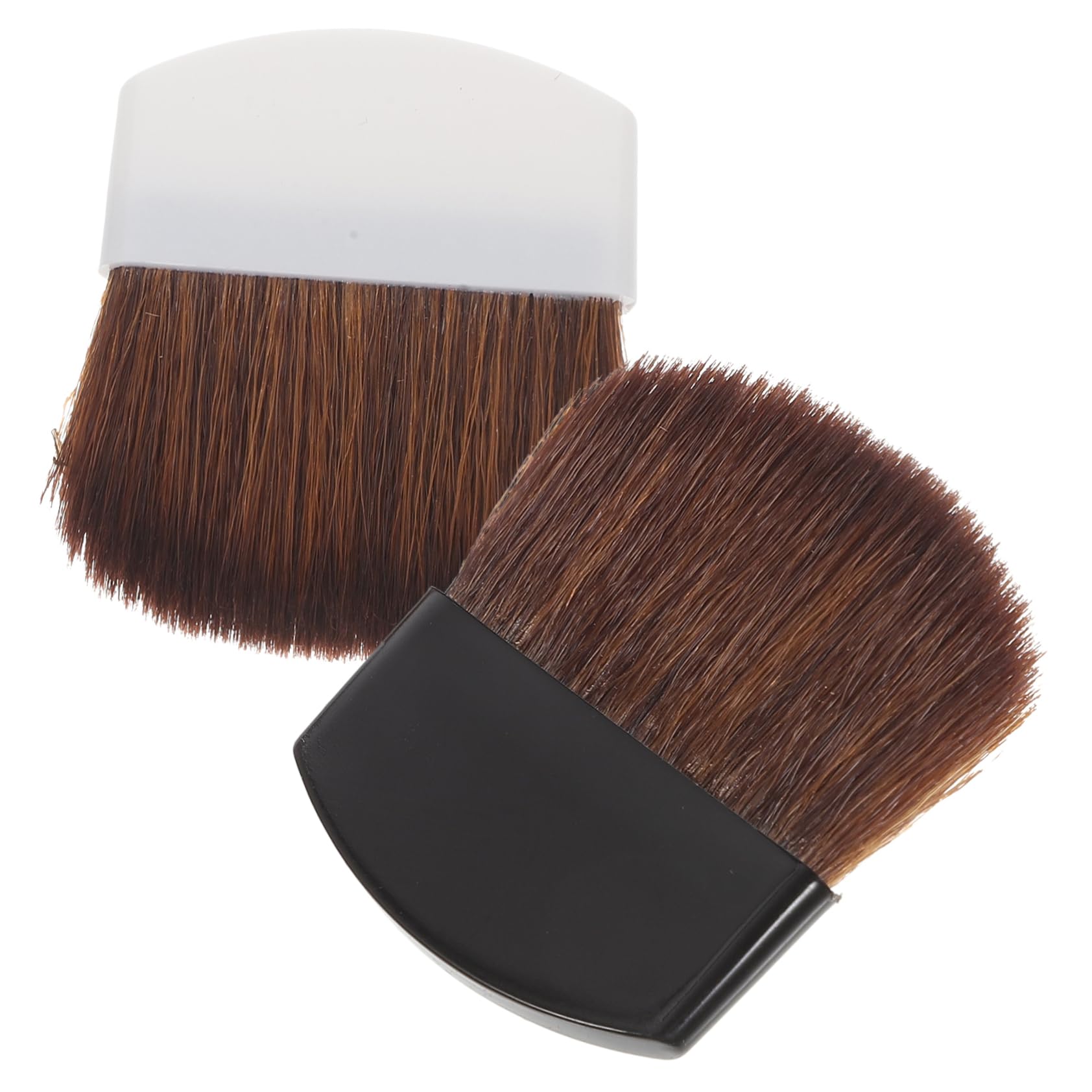 PACKOVE Pennello Blush Professionale in Plastica e Setola di Cavallo 2 Pezzi Portatile e Non Facile da Cadere, per Trucco Viso Quotidiano