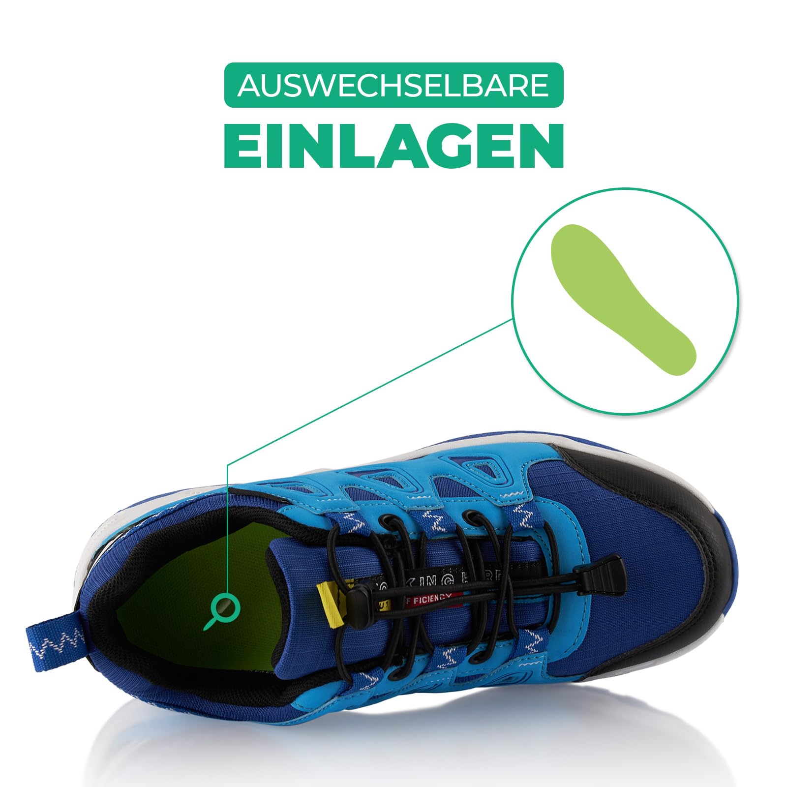 Fusskleidung® Damen Herren Wanderschuhe wasserdichte Trail Trekkingschuhe