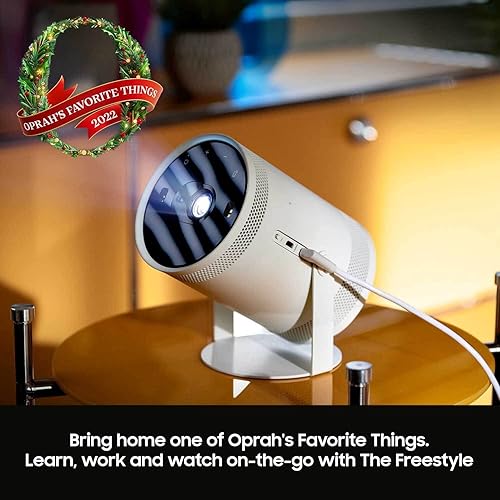 Miniatura 2 de SAMSUNG Proyector portátil inteligente The Freestyle de 30 a 100 pulgadas, FHD, HDR, SP-LSP3BLAXZA con The Freestyle Skins para proyector portátil