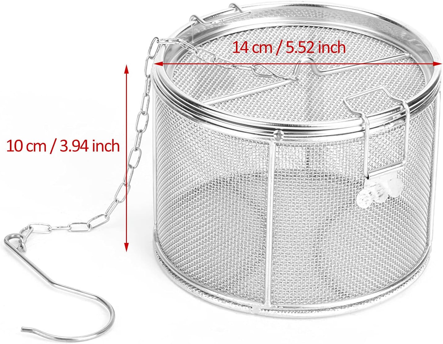 Tea Filters, Tea Strainer, Tea Infuser for Loose Tea, Extra Fine Mesh Tea Ball for Soup, Separating Basket Spice Filter for Hanging on Teapots Cups (14 x 10 cm)