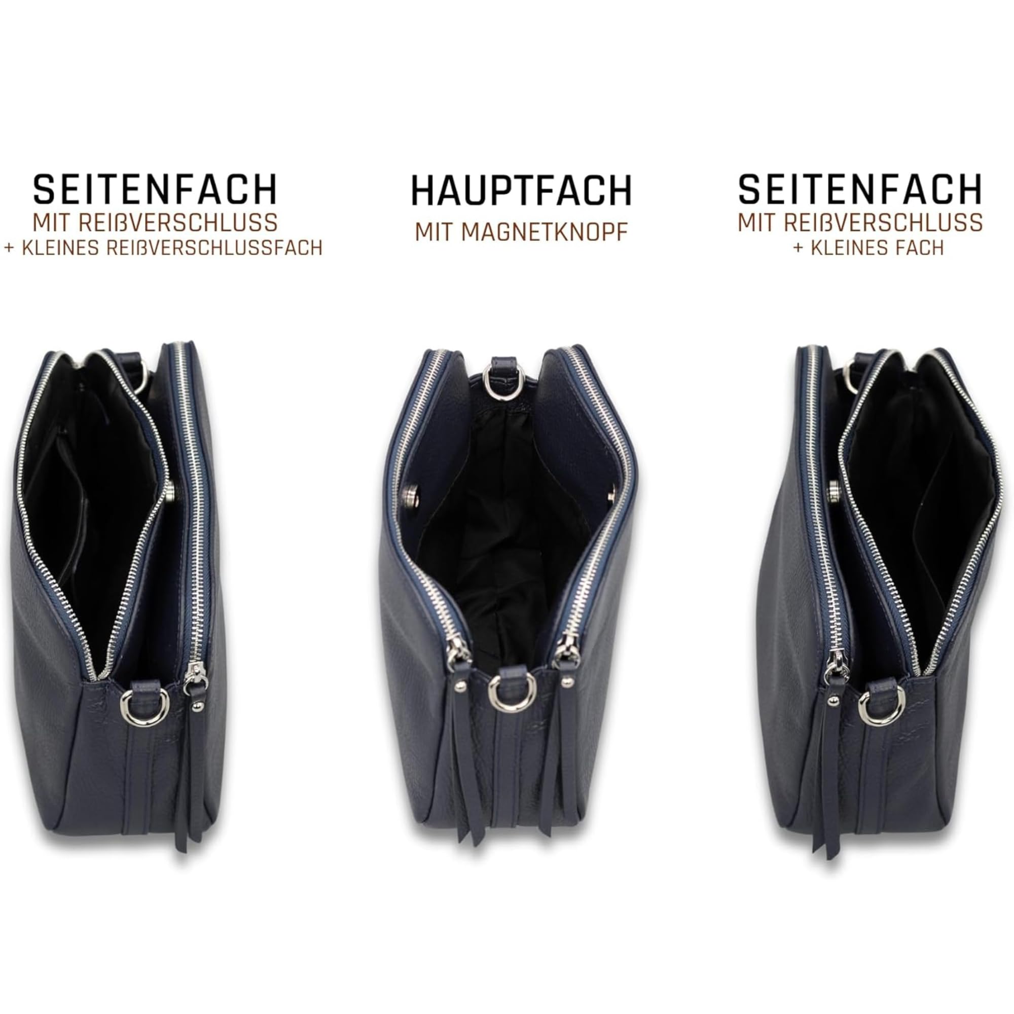 Brise Art NOVA Damen Umhängetasche Echtleder Handgefertigt Crossbody Bag