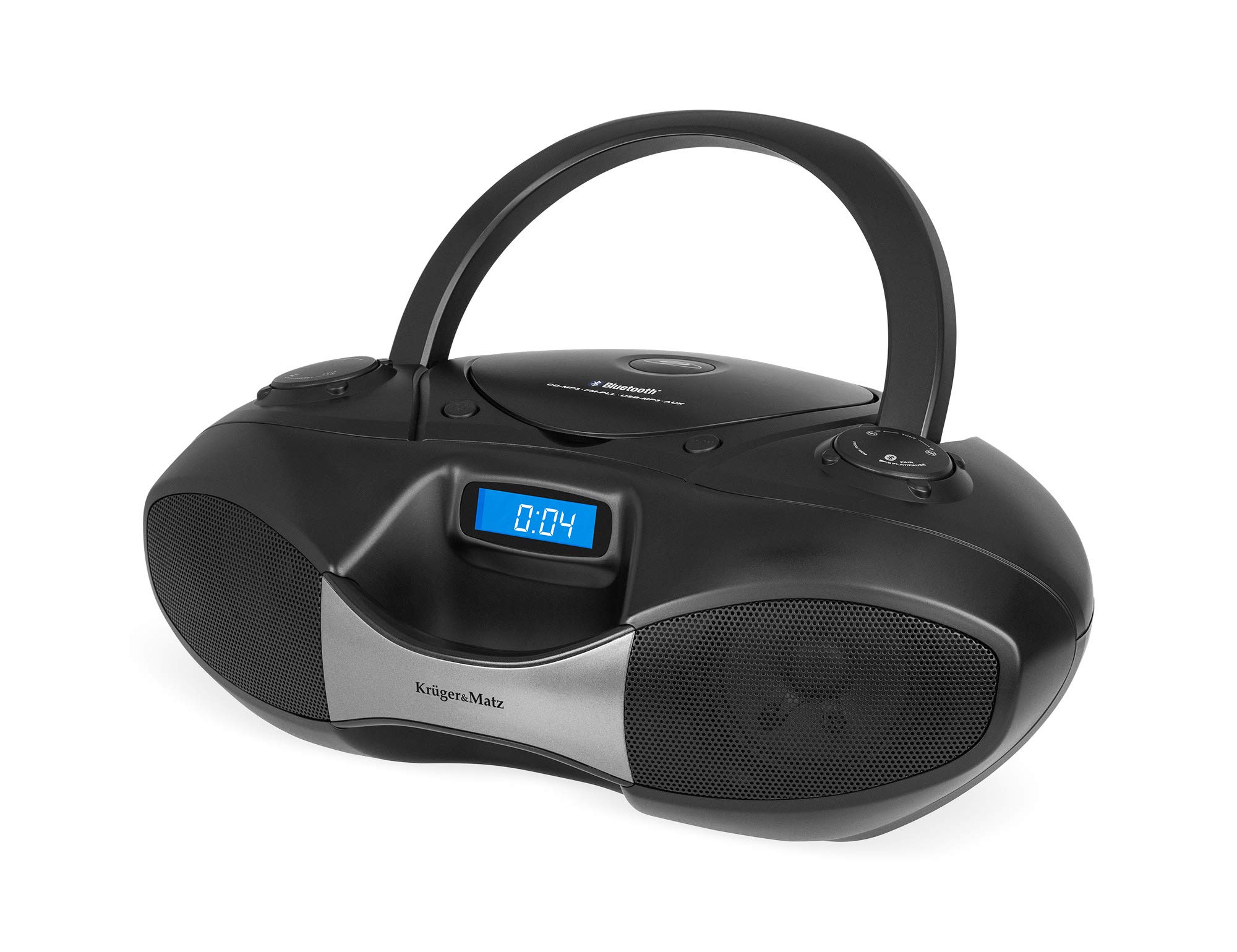 Krüger&Matz Sc Schwarz Kruger&Matz Boombox Mit Fm, Cd, Sd, Usb, Bt