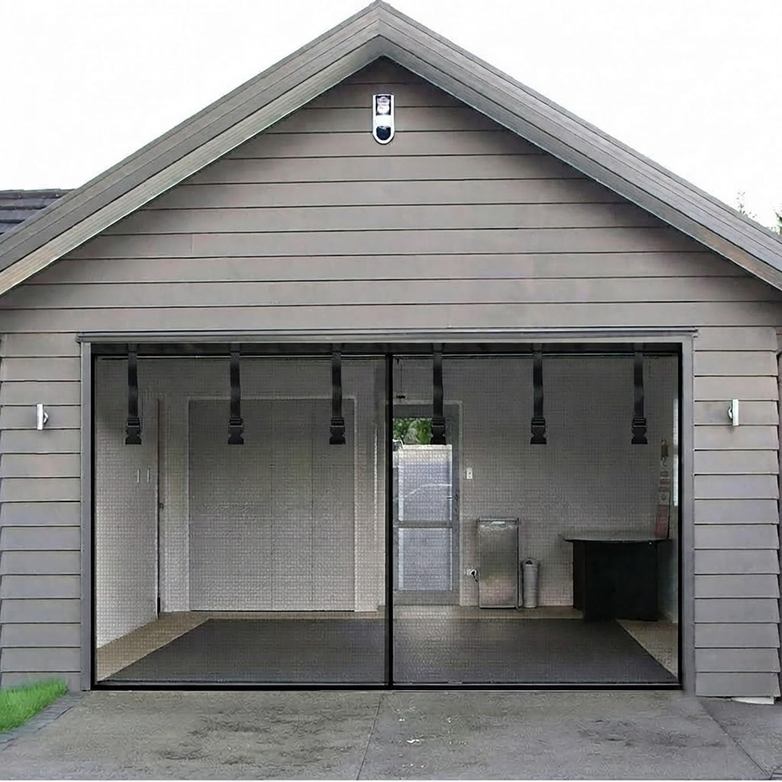 Mosquitera para Puerta de Garaje, Malla de Fibra de Vidrio Magnética