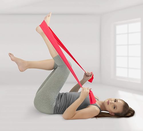 Tynor Tyroband 1.7, Leg & Thigh Exerciser for Pilates & Yoga | Physical Therapy Resistance Band for Strengthening & Flexibility | Universal Size, 1 Unit (Red, 1.7 Meter)