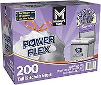 Vista 2 de Member's Mark Power Flex Tall Kitchen Drawstring Trash Bags (13 Gallon, 2 Rolls of 100 ct., 200 count total)