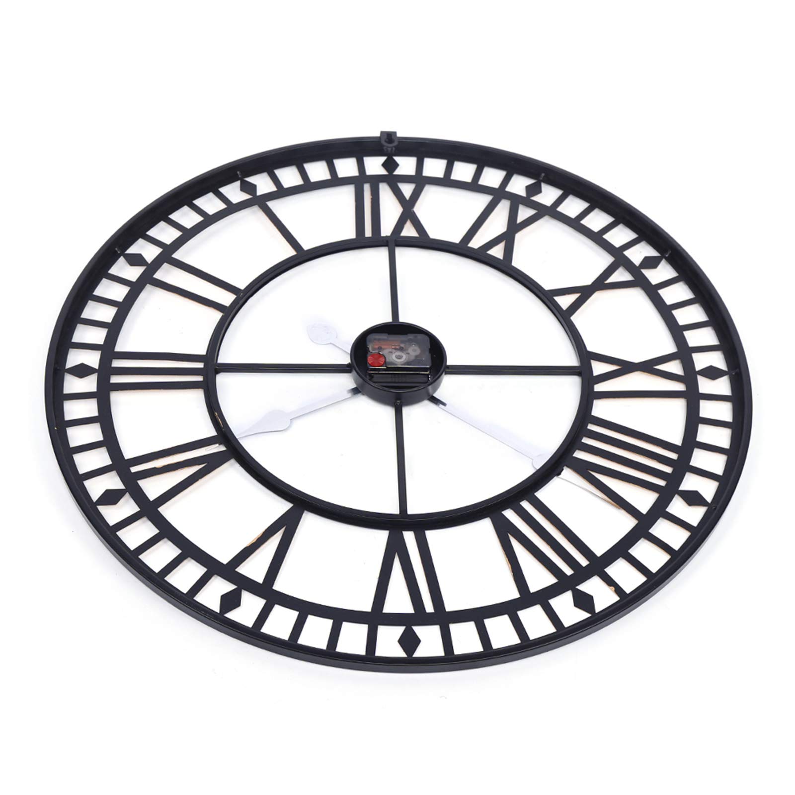 Reloj de pared grande con números romanos, reloj de pared para sala de estar, redondo, estilo vintage, reloj de pared analógico, números romanos, 80 cm de diámetro