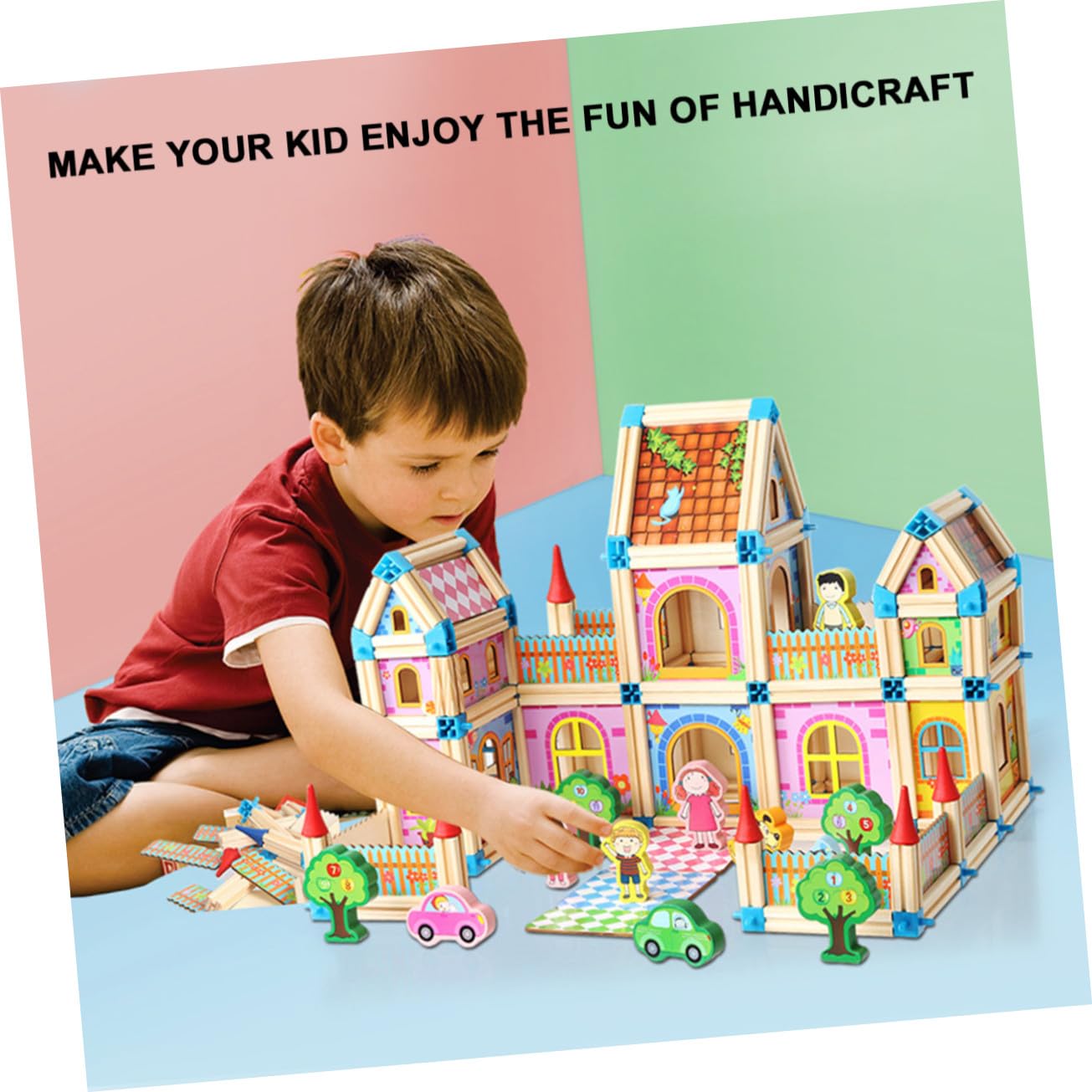 Rompecabezas 3D de Casa de Madera 128 Piezas para Armar | Modelo Creativo Educativo, Decoración de Escritorio para Mesa y Oficina, Mejora la Habilidad Manual y Lógica