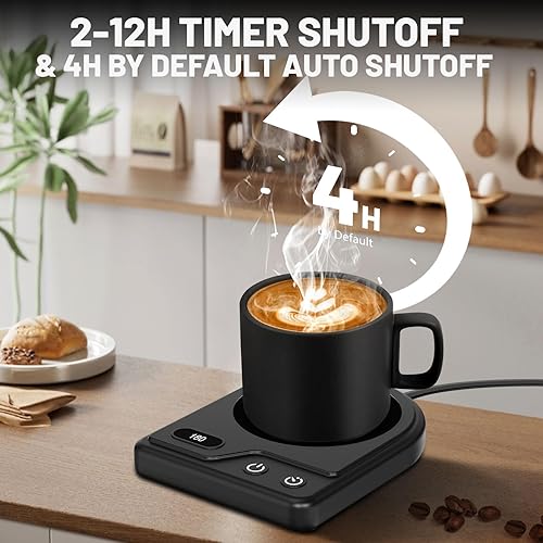 Miniatura 3 de Calentador de tazas, calentador de tazas de café con 3 ajustes de temperatura ajustables, calentador de café con funciones de apagado automático