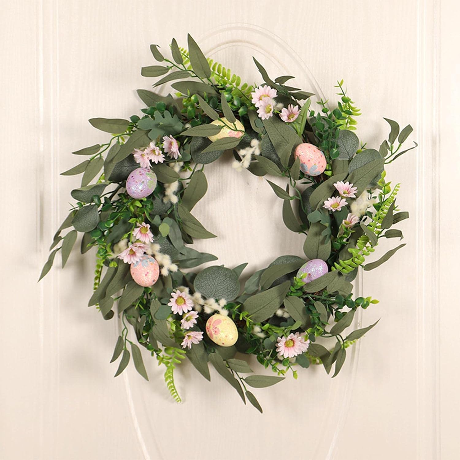 Eucalyptus Wreath Front Door Celebration Outdoor Window Easter Egg Garland