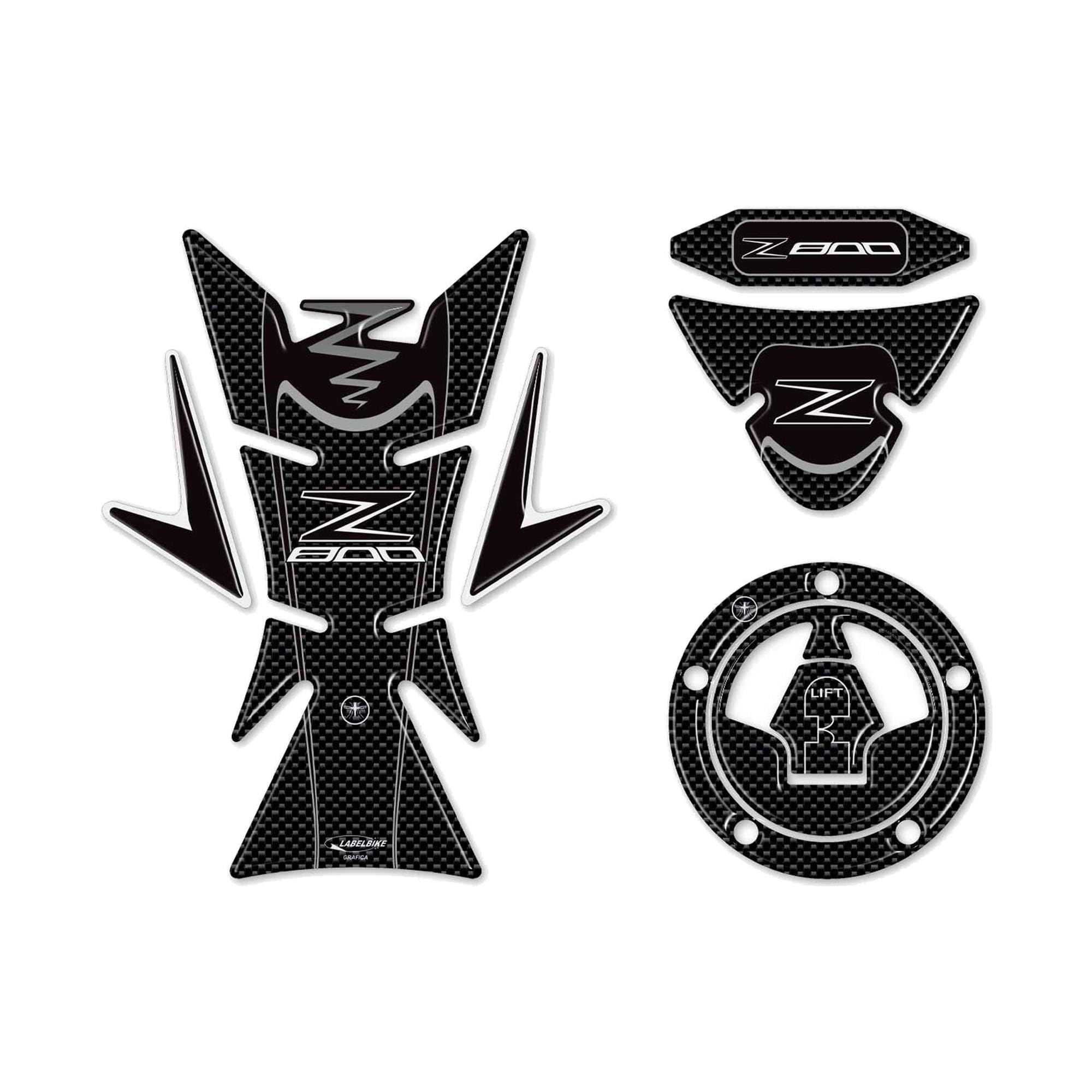 Protection Adhésive 3D Slim Pour Réservoir Moto, Carbon Hi Lux, 11.5 X