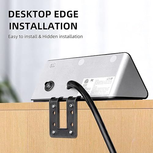 Miniatura 8 de Emerising - Paquete de 2 tiras de alimentación de montaje en borde de escritorio con 4 puertos USB y 3 tomas de corriente alterna para el hogar y la