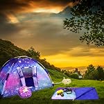 ZITA ELEMENT 5 Éléments 18 inch Poupées Ensemble de tentes de camping et accessoires incluant tente de poupée fille, sac de couchage, sac à dos, appareil photo pour jouets et chien