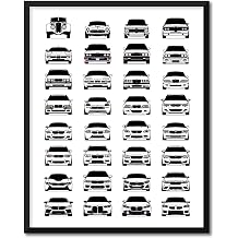 Custom Car Posters CUSTOMIZABLE COLOR Handmade Poster compatible with BMW Evolution Print of the Best of BMW Generations M2, M3, M4, M5 8x10 Satin Print Unframed for Car Enthusiast