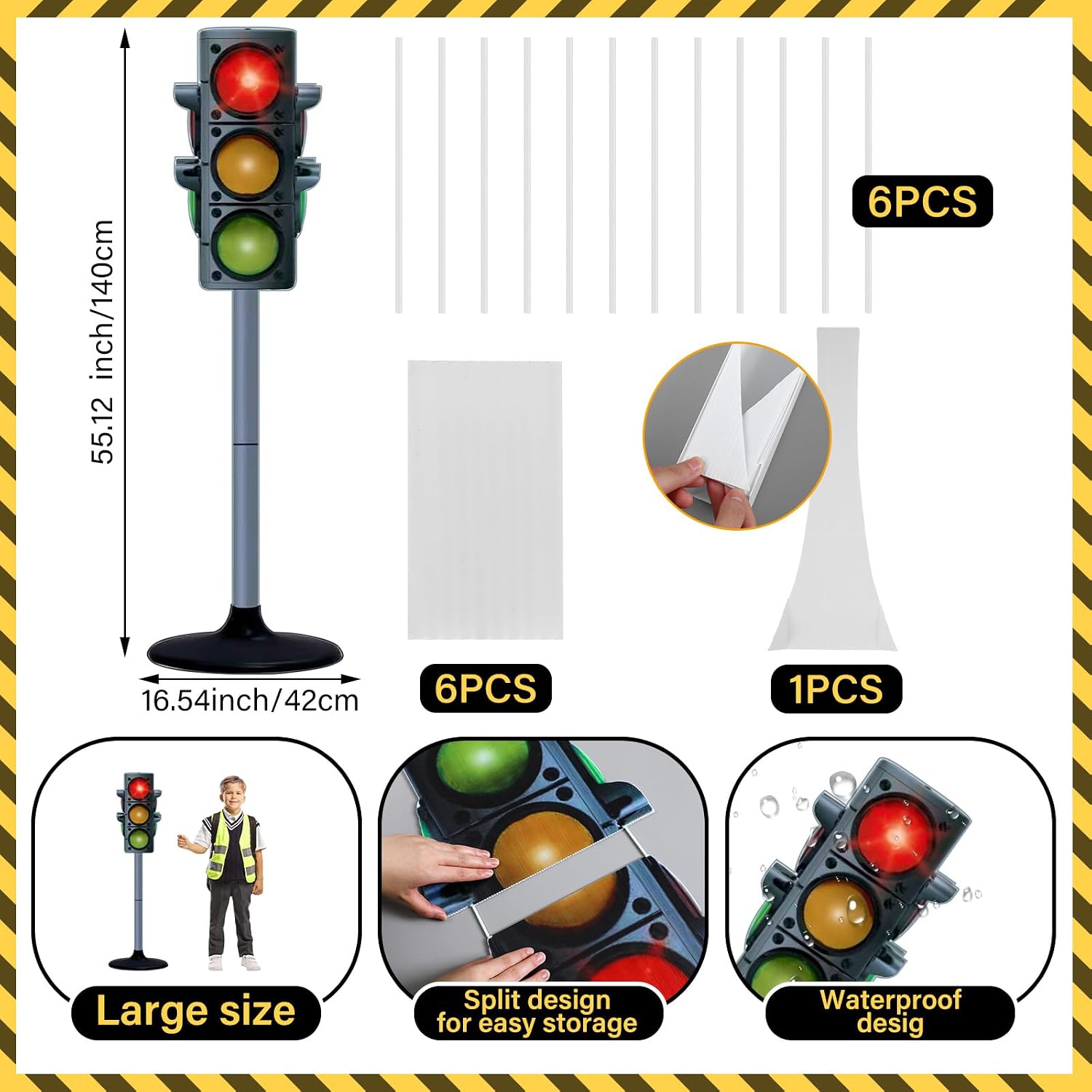 Weysat 1 Pcs 55" H Traffic Light Cardboard Cutout Stand up Traffic Light Racing Car Party Decorations Life Size Photo Booth Props for Racing Theme Birthday Party Decor Homecoming Photo Props Supplies