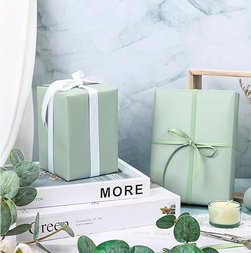 Miniatura 218 de RUSPEPA Papel de regalo negro de color sólido para bodas, cumpleaños, fiestas, felicitaciones y vacaciones, 30 pulgadas x 32.8 pies Negro -,Azul