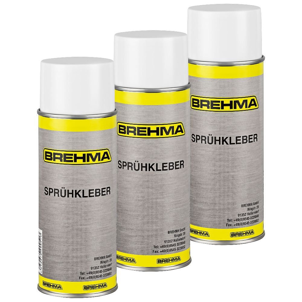 3x Brehma Sprühkleber extra Stark Kontaktkleber 400ml