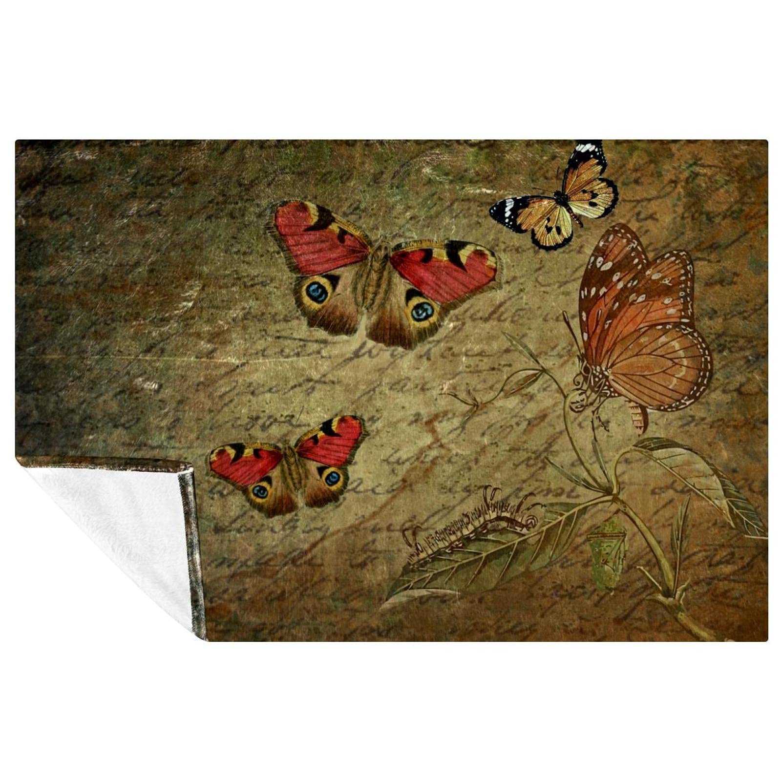 Couverture chaude motifs papillons pour vos soirées et camping