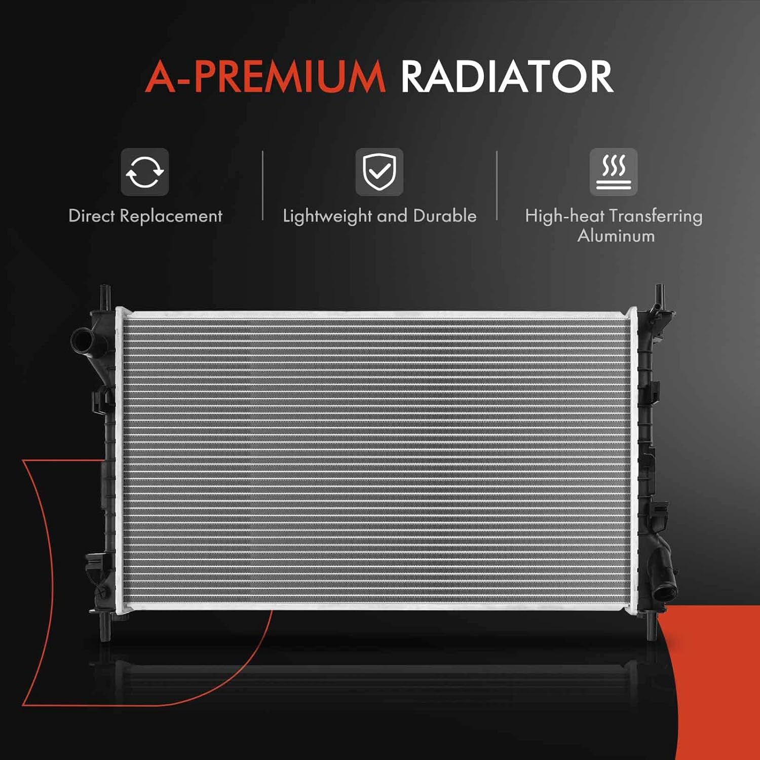 A-Premium Engine Coolant Radiator Assembly Compatible with Ford Transit Connect 2010-2013 2.0L ELECTRIC, Manual Transmission, Replace# 9T1Z8005B, FO3010295