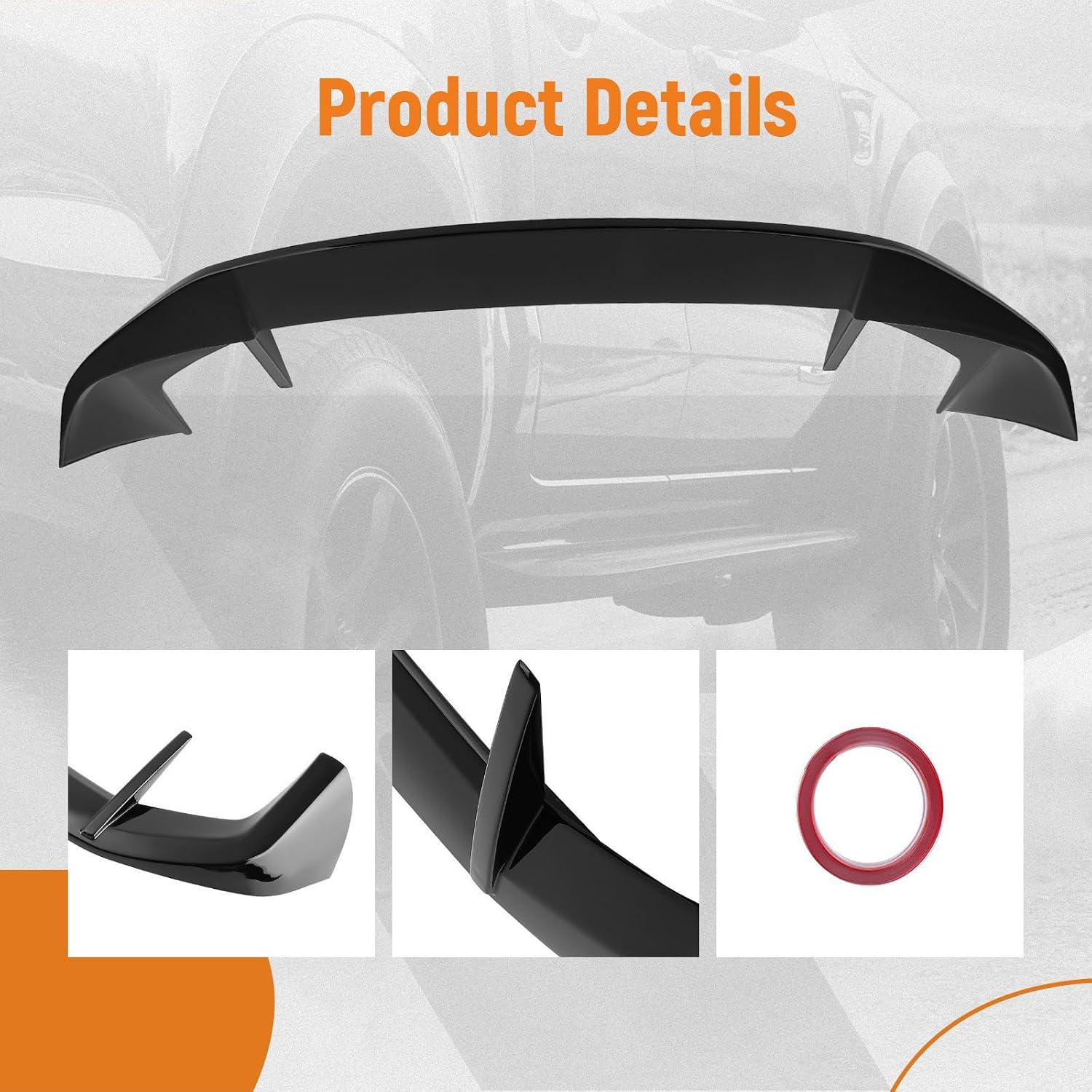 maXpeedingrods MP Style Rear Trunk Roof Spoiler Wing Kit for BMW X3 G01 2018 2019 2020 2021 2022 2023 2024 (Gloss Black)