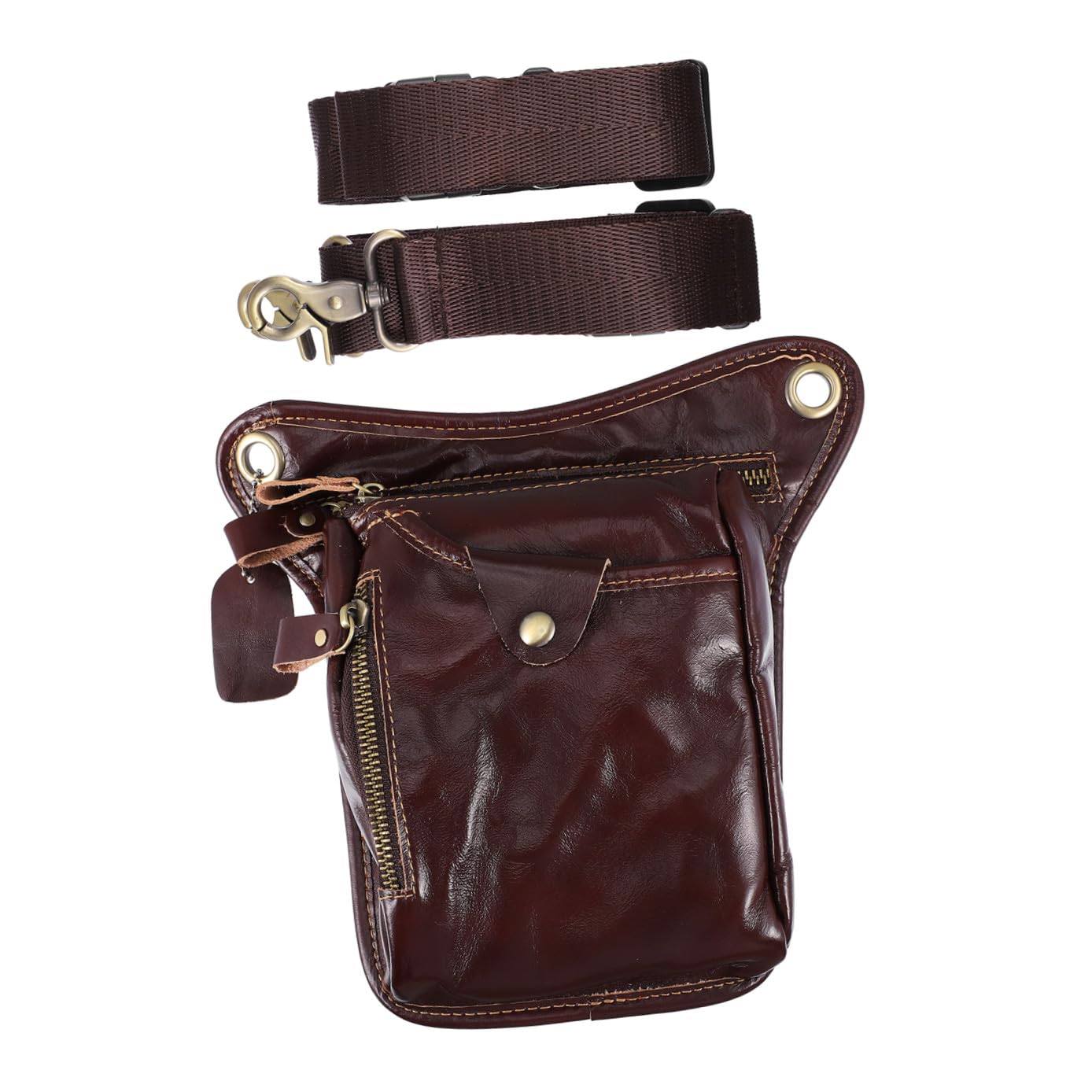 1 Szt Męska Torba Na Nogę Męska Torba w Stylu Retro z Paskiem w Talii Torba Biodrowa Dla Mężczyzn Skórzana Torba Na Ramię Retro Torba Na Telefon Torba Na Udo Rower Klasyczny Męskie