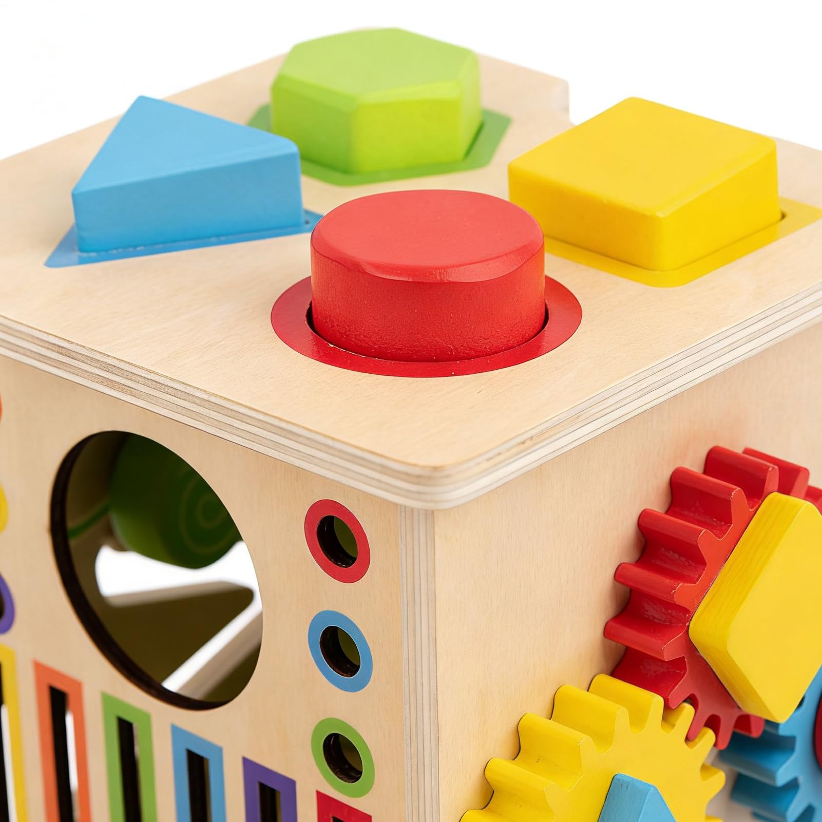 Generico Cubo di attività in Legno 8 in 1 Giocattolo Educativo in Legno | Centro di Attività Per Bambini 1 6 Anni A Casa Scuola Festa Di Compleanno Playroom Per Ragazze E Ragazzi