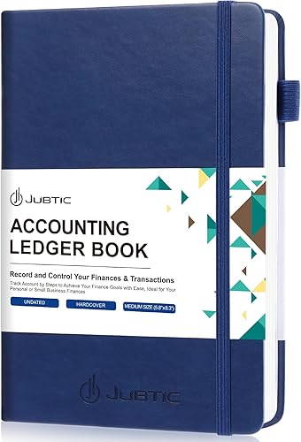 JUBTIC Libro de contabilidad - Registro contable para pequeñas empresas y uso personal - Libro de registro de contabilidad diario columnar para