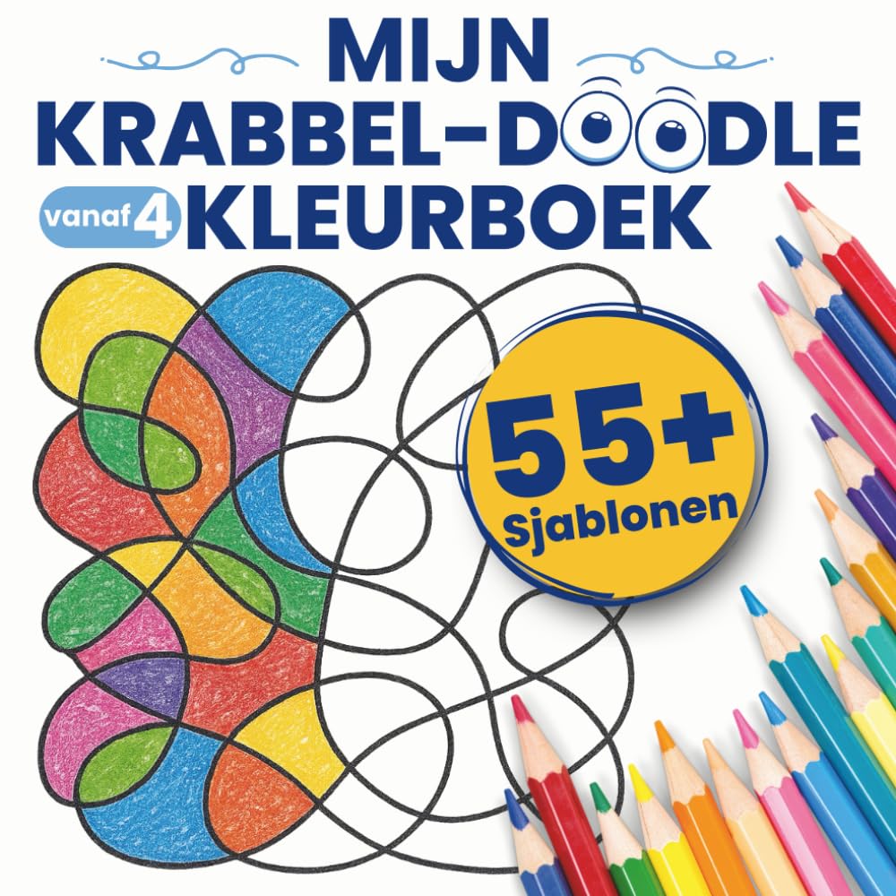 Mijn krabbel-doodle-kleurboek – voor kinderen vanaf 4 jaar | meer dan 55 sjablonen met één lijn | doodle-plaatjes en creatieve lijntekeningen | ... en fijne motoriek | voor school en onderweg