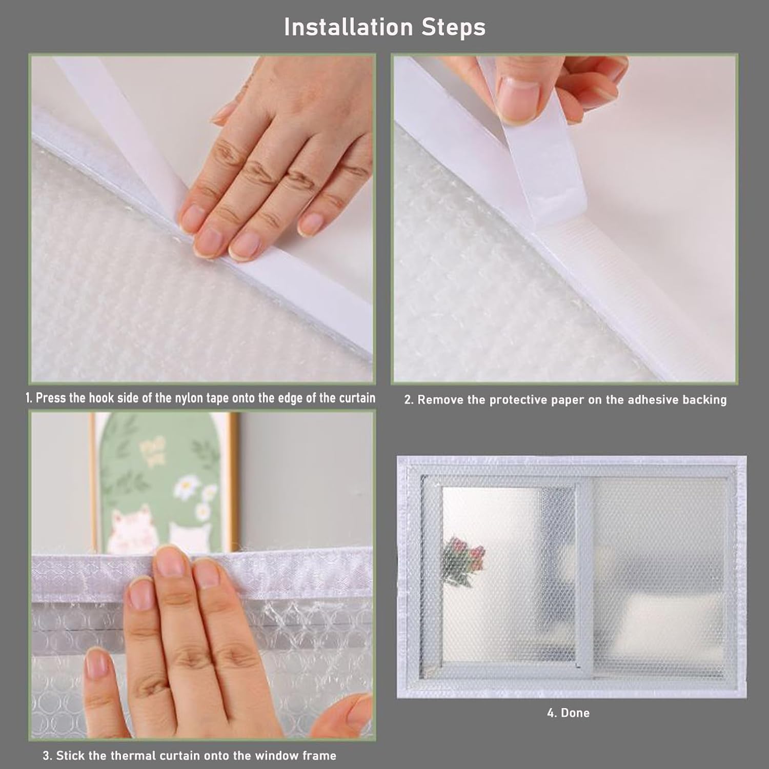 Weatherproofing Window Insulation kit,Translucent Insulation Film for Windows,Winter Keep Warm Curtains Cold Protection Windproof Window Cover,with Adhesive Tape,Custom (47in x 79in)