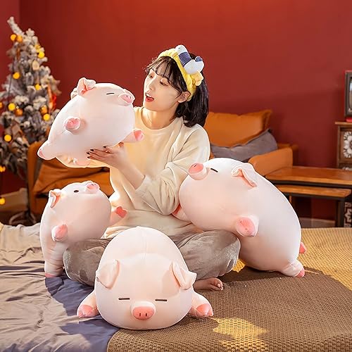 Miniatura 5 de CHDGIOHA Lindas almohadas de peluche de cerdo kawaii para abrazar, suaves juguetes de peluche de cerdo, regalos de cumpleaños para niñas y novias